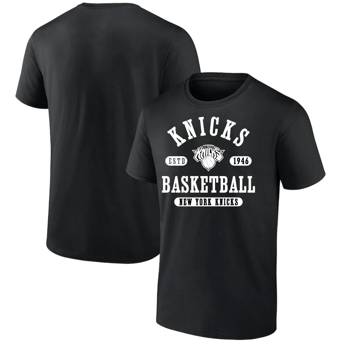 Men 2025 NBA New York Knicks Black T shirts style 041